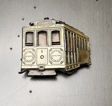 Vtg San Francisco Cable Car Trolly Belt Buckle Indiana Metal Craft 1979
