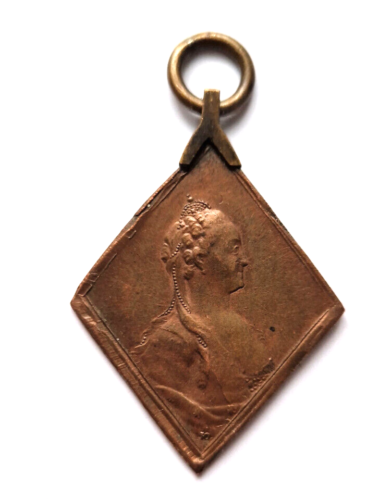 Pendentif Russie Jeton --Catherine la Grande -- Ekaterina de 1774 Original ! - Photo 1 sur 8