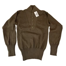 Used Serviceable U.S. G.I. Army Brown 5-Button Sweaters *mocinc.1982*