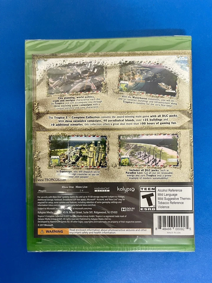 Tropico 5 Complete Collection Xbox One (Microsoft, 2017) Brand New And Sealed - Image 2 of 2