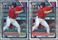 2024 Bowman Chrome Kyle Teel BCP-48 Mega Box & Base BP-48 PAIR