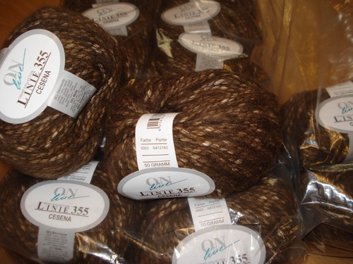 400 g ONline Linie 355 Cesena Wolle Stricken Fb. 03 NEU Pack2 Braun meliert