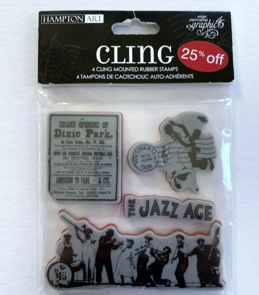 Estampillas adhesivas de música jazz CURTAIN CALL 3 bandas espectáculo boleto bailarines fecha sello  Foto 2 de 4