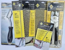 All New QEP Mix Lot Of Tile Supplies Pliers Sanders Rod Saw Blades M-D Grout Saw
