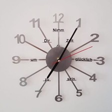 Wanduhr aus Edelstahl Ø ca. 30 cm – Modernes Design – Zeitlos & Elegant