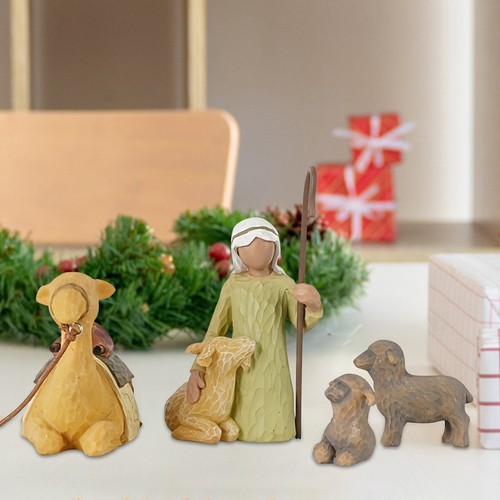 Willow Tree Nativity Figures Set Shepherd and Stable Animals 4PCS Set Gift - Picture 6 of 15