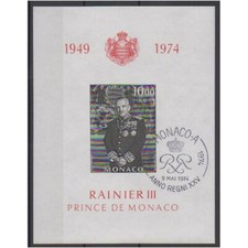Monaco - Blocs et feuillets - 1974 - No BF8 - Royauté - Principauté - Oblitéré