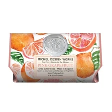 Michel Design Works Pink Grapefruit & Lime Citrus Scent Large Bath Soap Bar