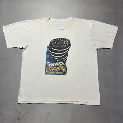Vintage Oreo Cookies Nabisco Stacking Contest Snack Tee T Shirt XL 