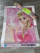 DIAMOND PAINTING FULL DRILL ROUND " ELSA" 30X40 CM ADULTS/ YOUTH Pink