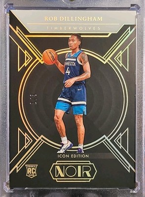 Rob Dillingham 2024-25 Panini Noir Icon Edition RC #2/3 SSP Timberwolves Rookie