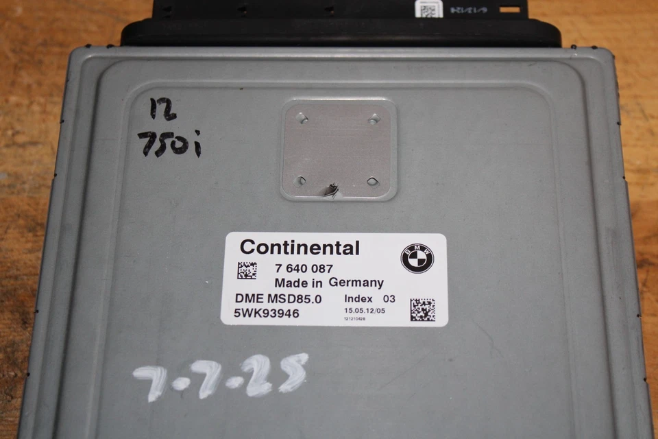 2012 BMW 750i N63 Engine computer Control Module ECU DME MSD85 7640087 - Image 3 of 4