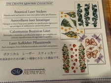 Creative Memories BOTANICAL LASER Stickers - NIP. 4 block sheets butterfly