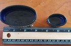 2 Sterling Silver Open Oval Salt Dip Cellars with Cobalt Blue Glass Liners — photo 6
