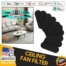 10 Pcs Ceiling Fan Filters for Blades- Activated Carbon Ceiling Fan Air Purifier