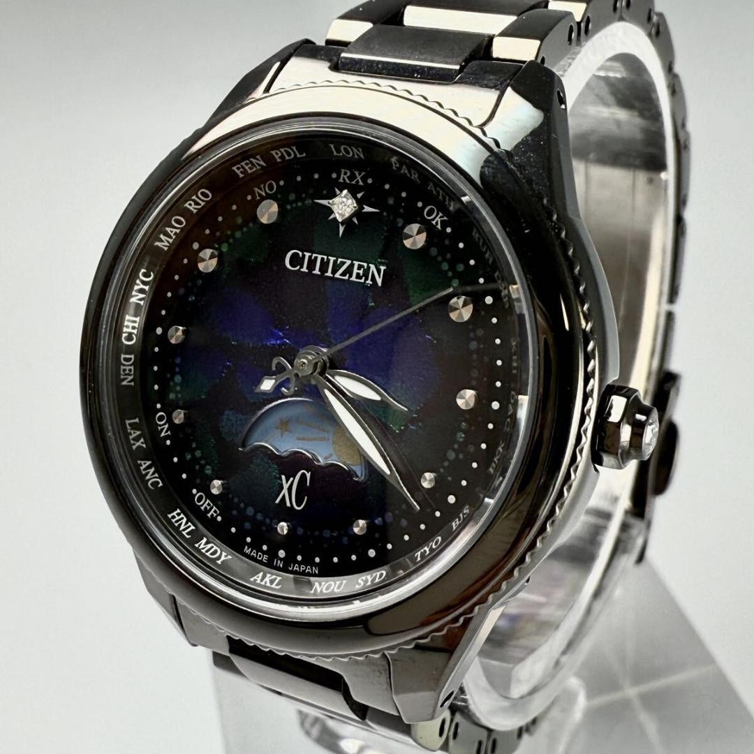 Citizen XC Moon Phase Titanium Solar Watch Elegant Dress Edition Luxury