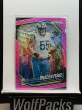 2025 Panini Prizm Football - Braden Fiske #144 Pink Wave Prizm