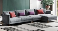Textil Modern Relax Sitz Luxus MöBel Wohnlandschaft Ecksofa L-Form Polster Sofa