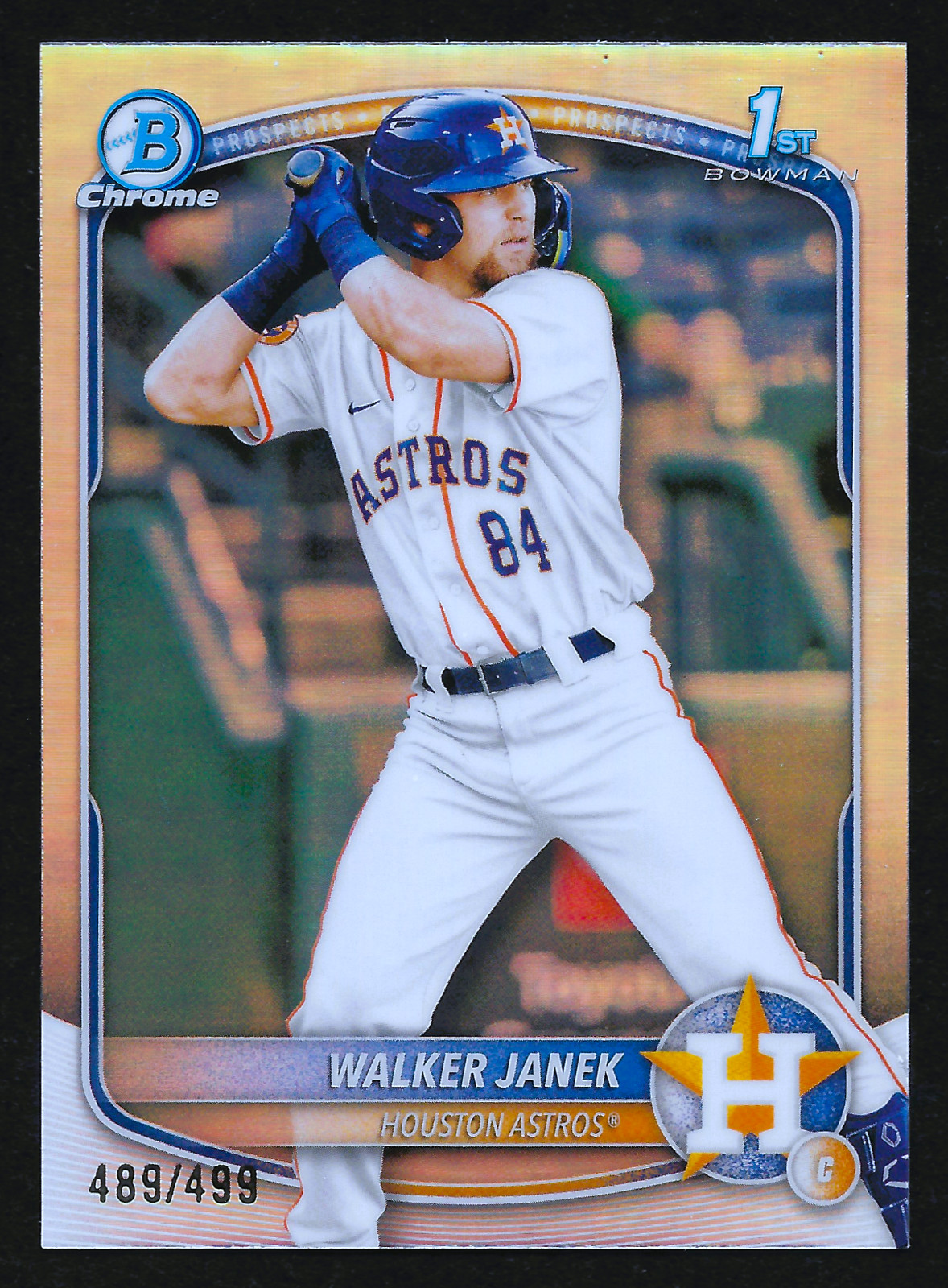 Walker Janek 2025 Bowman Chrome #BCP-15 Refractor / 499 Houston Astros 1st