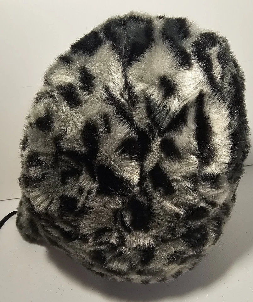 Nicki Minaj Faux Fur Leopard Print Aviator Hat 5013 - Image 4 of 4