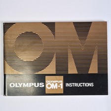 Olympus OM-1 fotocamera originale manuale completo di istruzioni, 15x10,5 cm inglese anni 70
