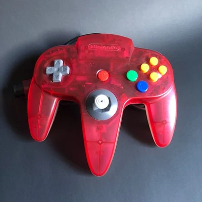 Manette Pad Controller Clear Red Nintendo 64 N64 Officiel NUS-005 JAP JAPAN - Photo 1/4