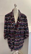 RIVER ISLAND Sequin Blazer Womens Edge to Edge Jacket multicoloured UK Size 22