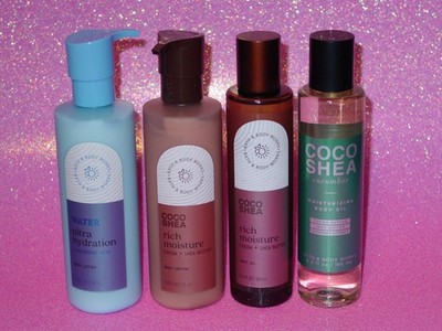 BATH & BODY WORKS COCO SHEA BODY LOTIONS & OILS WATER, COCOA, AND CUCUMBER *RARE