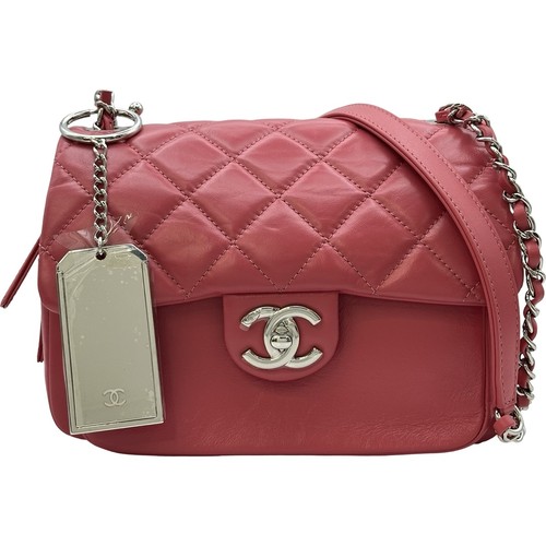 CHANEL Flap Chain Shoulder Bag AS1315 29th Pink Silver Hardware Calfskin Ladies