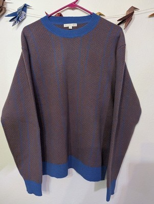 Uniqlo x JW Anderson Lambswool Herringbone Crewneck Sweater Blue Size L