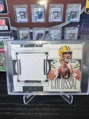 Jordan Love Panini National Treasures 2022 Colossal Player Worn Patch 05/49 NFL