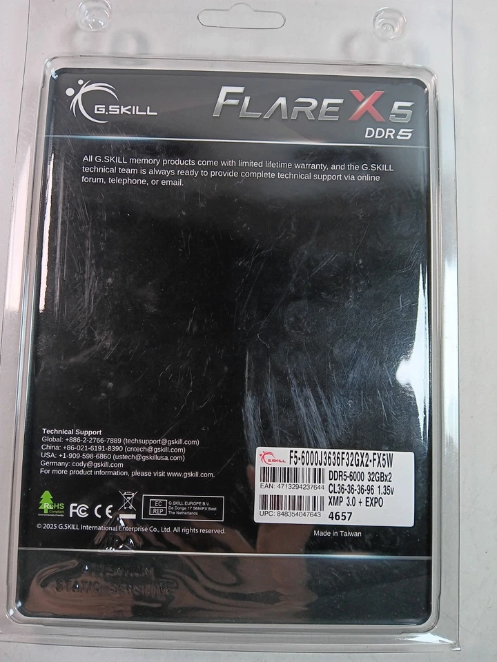 G.SKILL Flare X5 Series DDR5, 64GB (2x32GB), 6000MT/s CL36-36-36-96 - Image 3 of 4