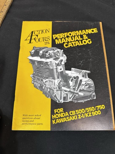 1976 Action Fours Performance Manual & Catalog Honda CB 500 /550 /750 Kawasaki Z