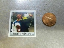 Venus Williams Tennis Superstar RARE 2004 S.Tome E Principe Stamp WOW