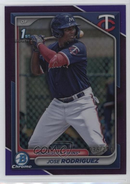 2024 Bowman Chrome Prospects Purple Refractor 36/250 Jose Rodriguez #BCP-71 6o3