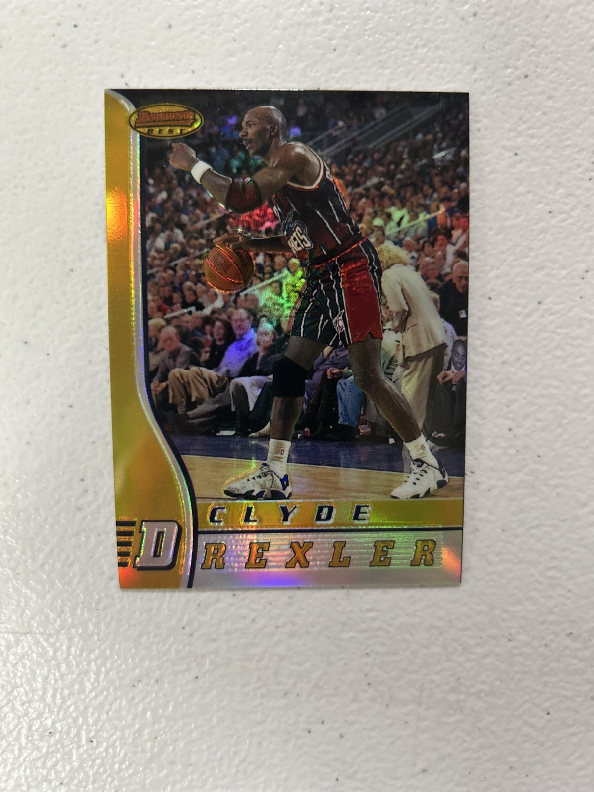 1996-97 Bowman's Best Clyde Drexler Refractor #75 Rockets