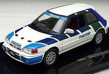 1/43 Mazda 323GT-Ae 1991 White Blue Limited Edition Diecast