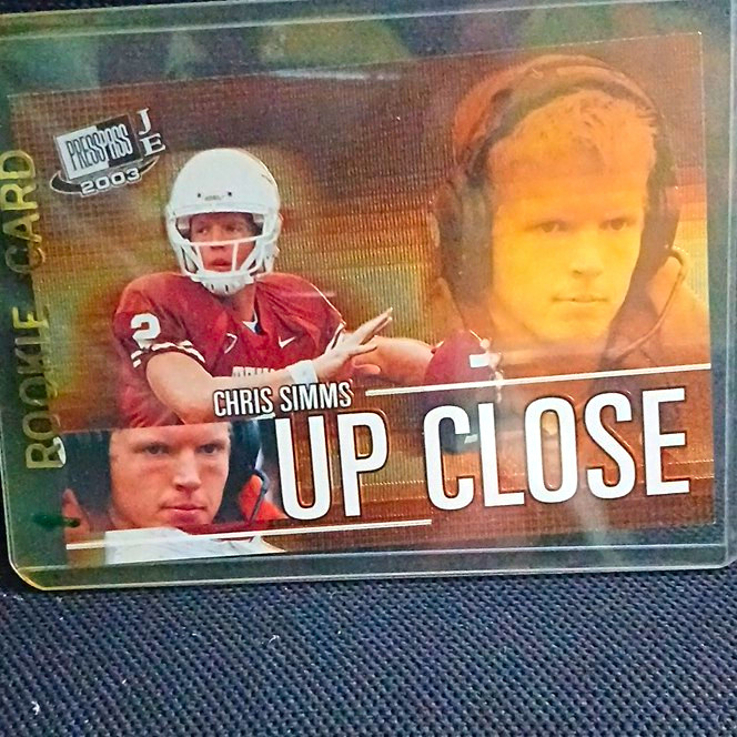 Press Pass 2003 JE Up Close Chris Simms Texas Longhorns Rookie Insert #UC 3