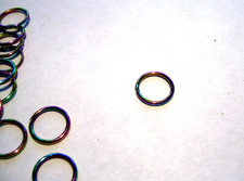 Ear Nose Lip Ring Fake Pierced Look Real Piercing 20g Gloss Rainbow 1 pc 6mm B3