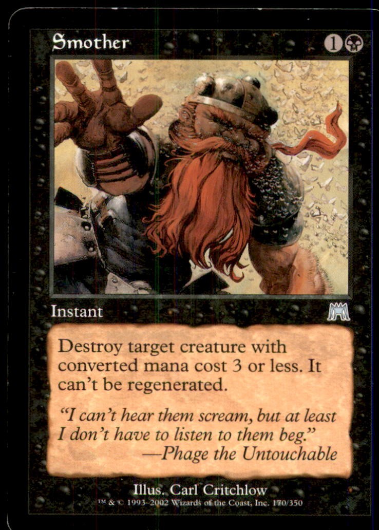 Smother LP Light Play Onslaught MTG [12063]