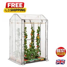 Tomato Greenhouse With Reinforced Cover & Frame Garden Growhouse Double Growbag