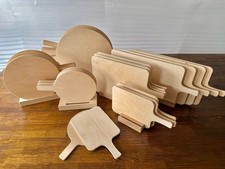 Set/Flammkuchenbrett/Servierbrett/Pizzabrett/Rechteckig/Holz/mit Holz Ständer