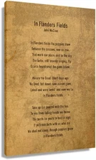 In Flanders Fields Poem Wall Art Framed Quotes Poster Decorations Canvas F