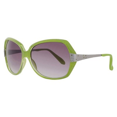 Betsey Johnson Snoke Square Ladies Sunglasses BJ8045P GRN S GRNSMK