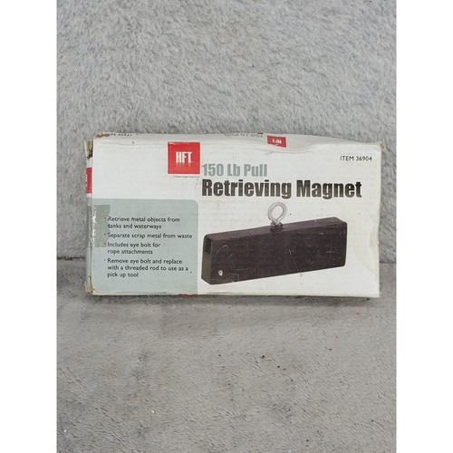 HFT 150 Lb Pull Retrieving Magnet 36904 Heavy Duty Salvage Magnet Fishing Tool