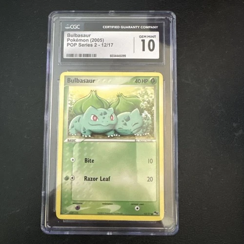 Bulbasaur 12/17 CGC 10 Gem Mint POP Series 2 Pokemon Promo Card 2005