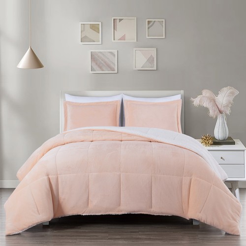 Chezmoi Collection 3-Piece Ultra-Soft Plush Micromink Sherpa Comforter Set - Picture 19 of 26