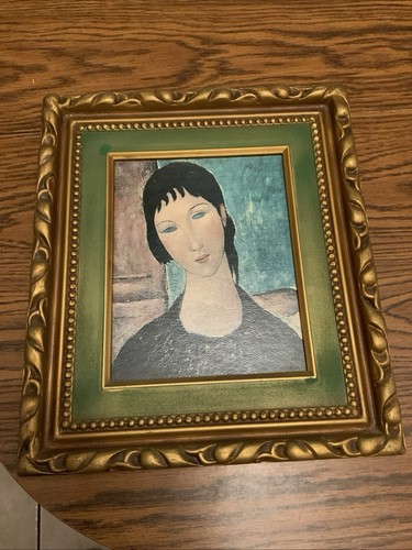 Vintage gerahmtes Gemälde von Modigliani