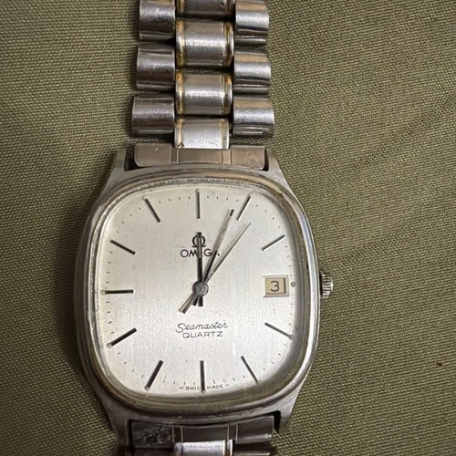 OMEGA Seamaster Men's Quartz Wristwatch Cal.1342 Vintage Hidden Information Read