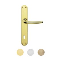 Ghidini maniglia Milena placca patent ottone lucido - Q8x70 ridotta